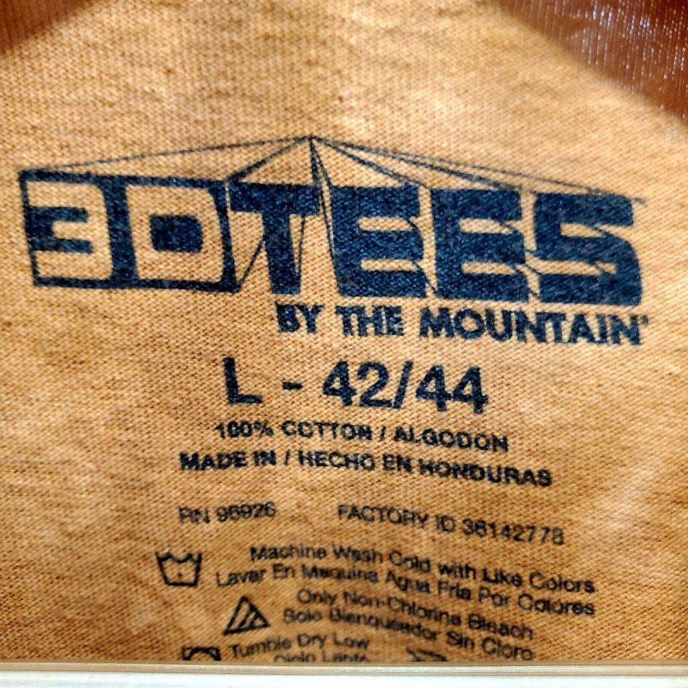 THE MOUNTAIN 3D TEES MEN LARGE ORANGE TIGER FACE GRAPHIC TIE DYE T-SHIRT 2011 - Picture 7 of 7